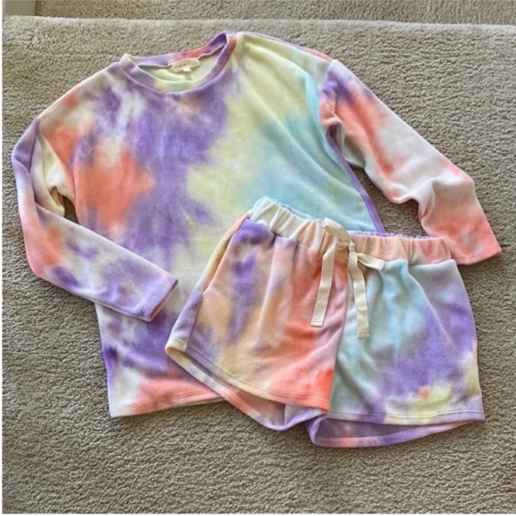 Tie Dye 2 Piece Fleece Lounge Set - Picture 9 of 9